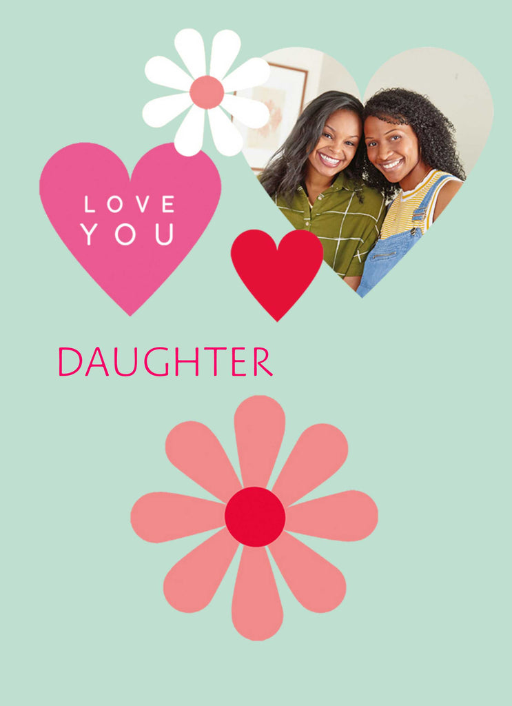 Daughter Flowers Love Heart Photo Upload