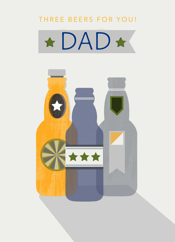 Classic Birthday Dad Editable Male Beer Bottles