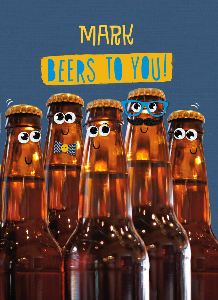 Funny Birthday Editable Photographic Beer Bottles