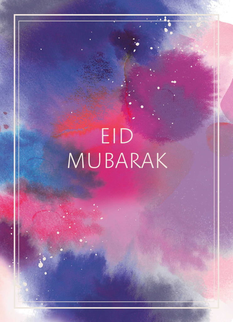 Classic Eid Mubarak Editable Colour Splash