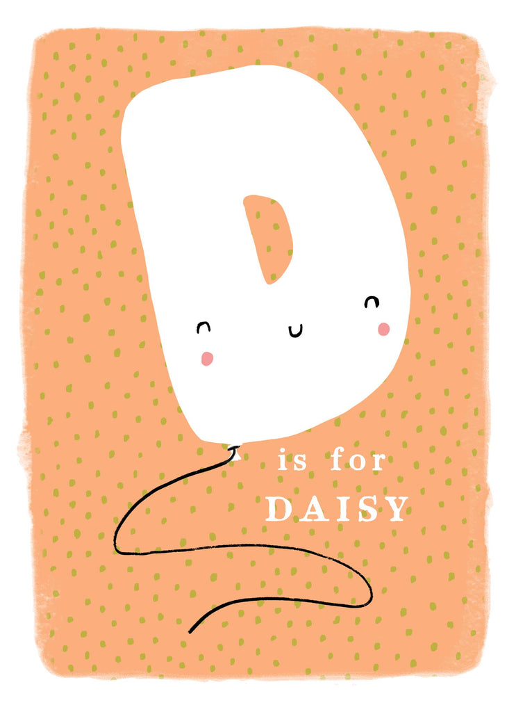 Contemporary Kids Birthday Editable Fun Letter D
