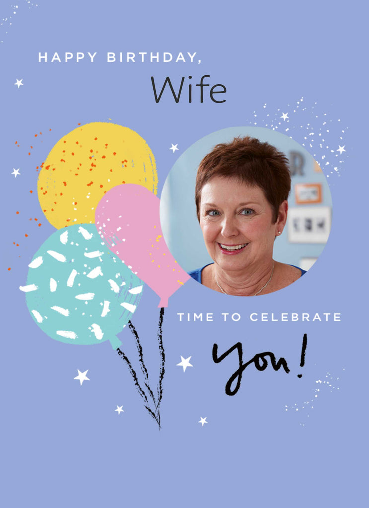 Wife Birthday Photo Upload Balloons