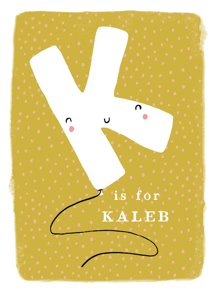 Contemporary Kids Birthday Editable Fun Letter K