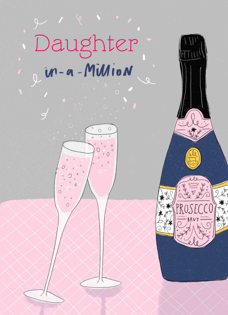 Daughter Classic Bottle Fizz Glasses Cheers