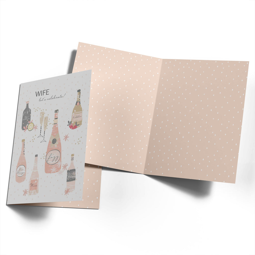 Wife Birthday Classic Bottles Fizz Celebrate