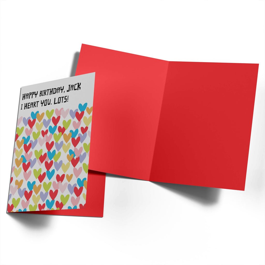 Contemporary Happy Birthday Love Heart Pattern