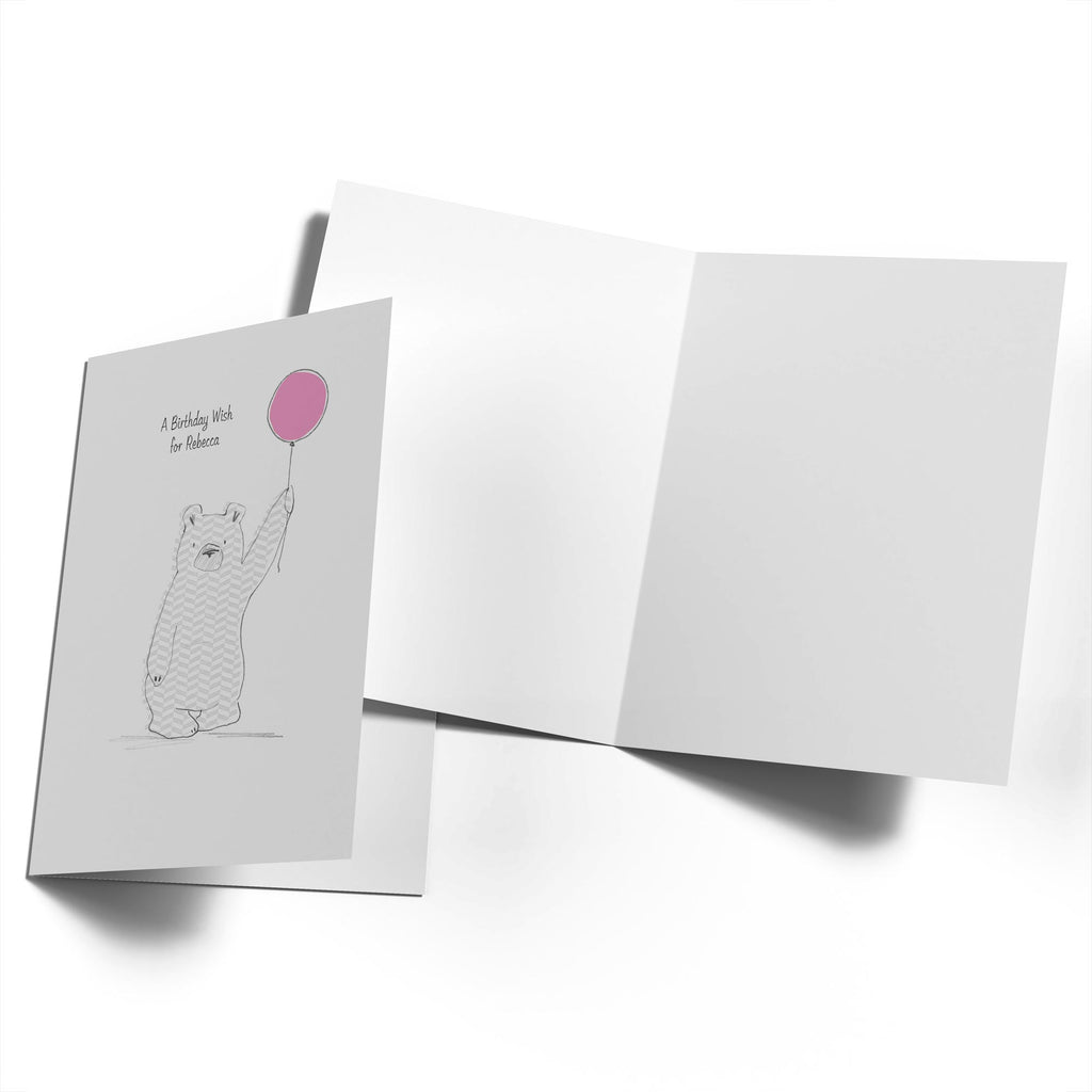 Cute Daughter Bear Balloon Editable