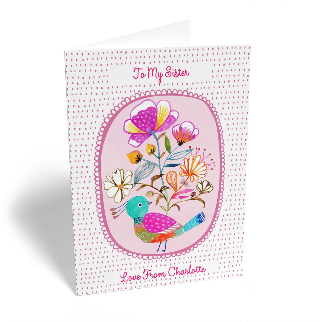 Sister Contemporary Birds Flowers