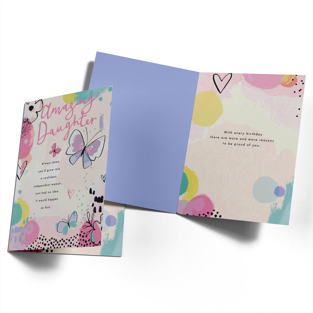Traditional Birthday Daughter Verse Butterflies