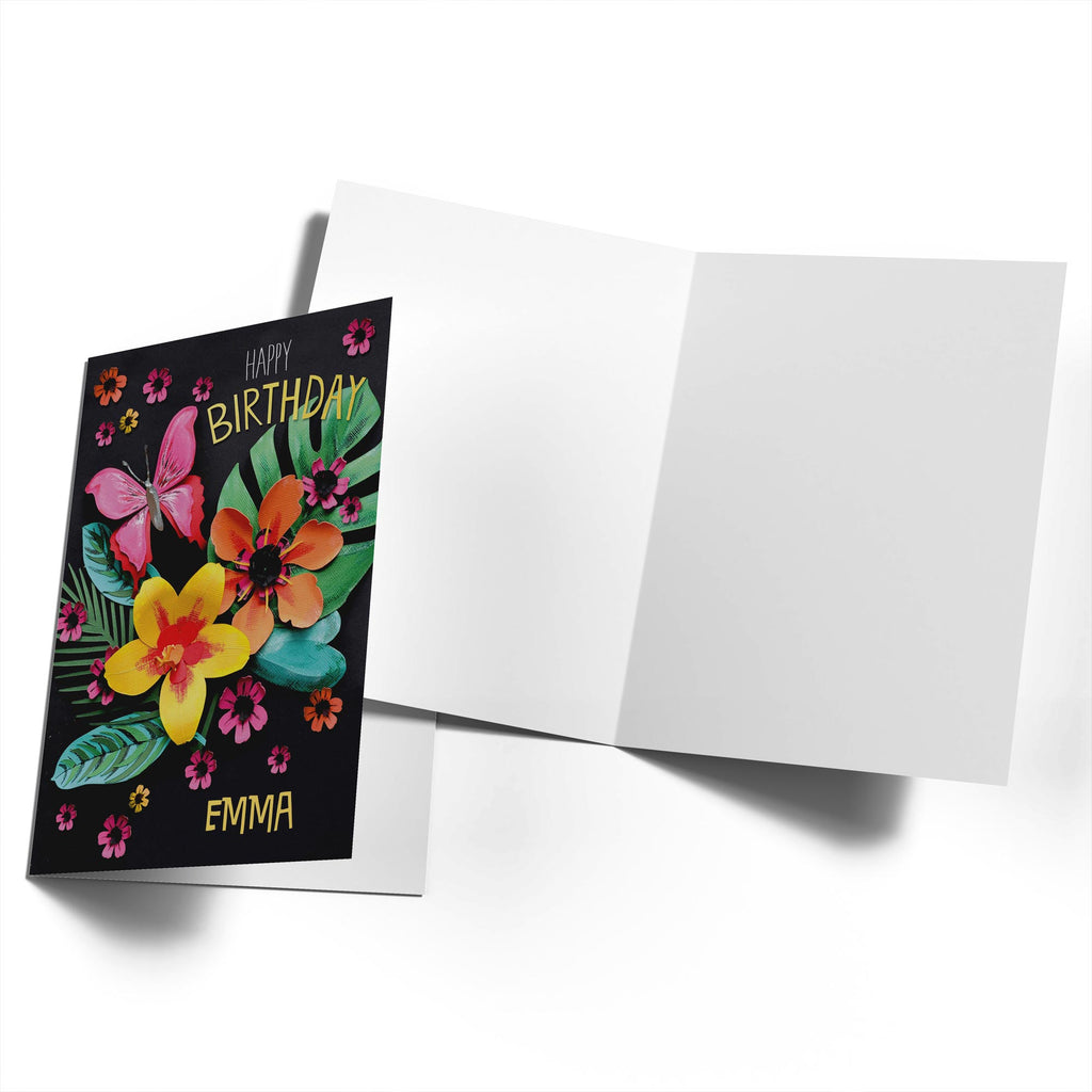 Sister Birthday Classic Colourful Flowers Editable
