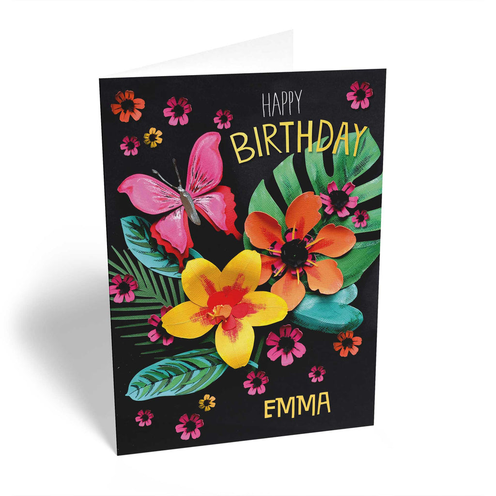Sister Birthday Classic Colourful Flowers Editable