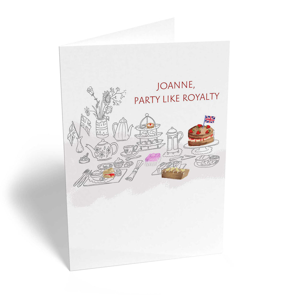 Birthday Classic Illustration Afternoon Tea Party