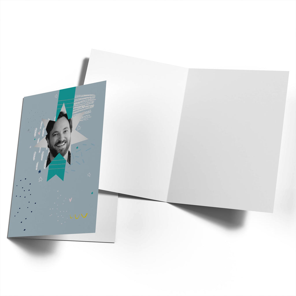 Dad Photo Upload Star Shape Editable Text