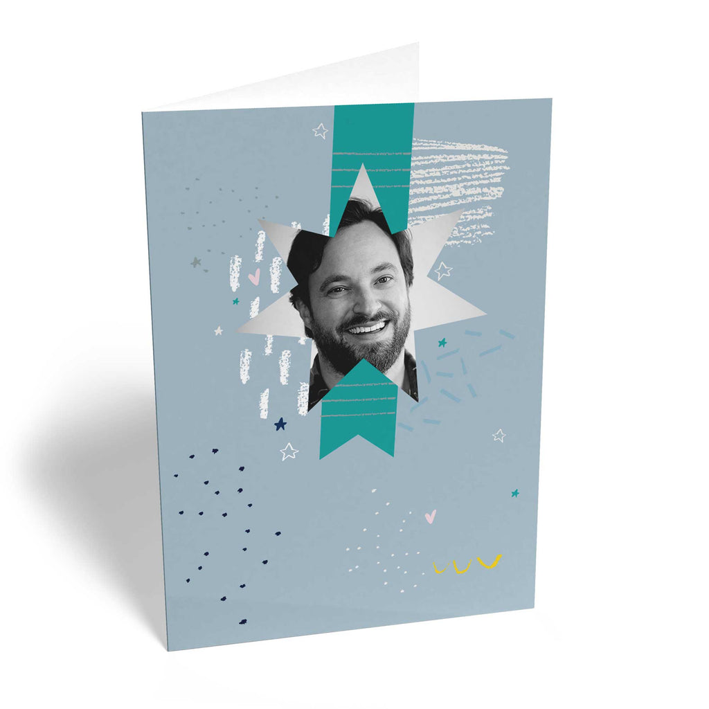 Dad Photo Upload Star Shape Editable Text