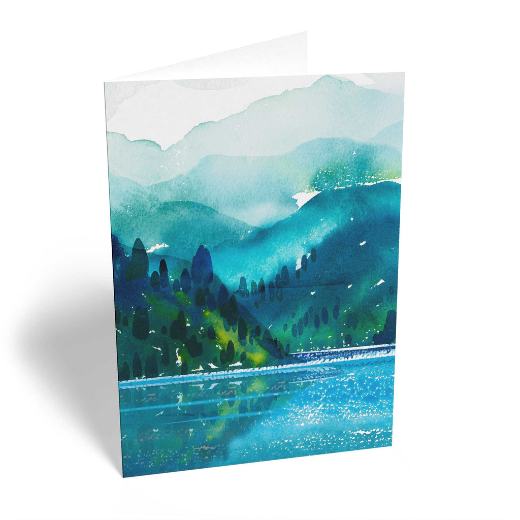 Mountain Range Lake Scenic View