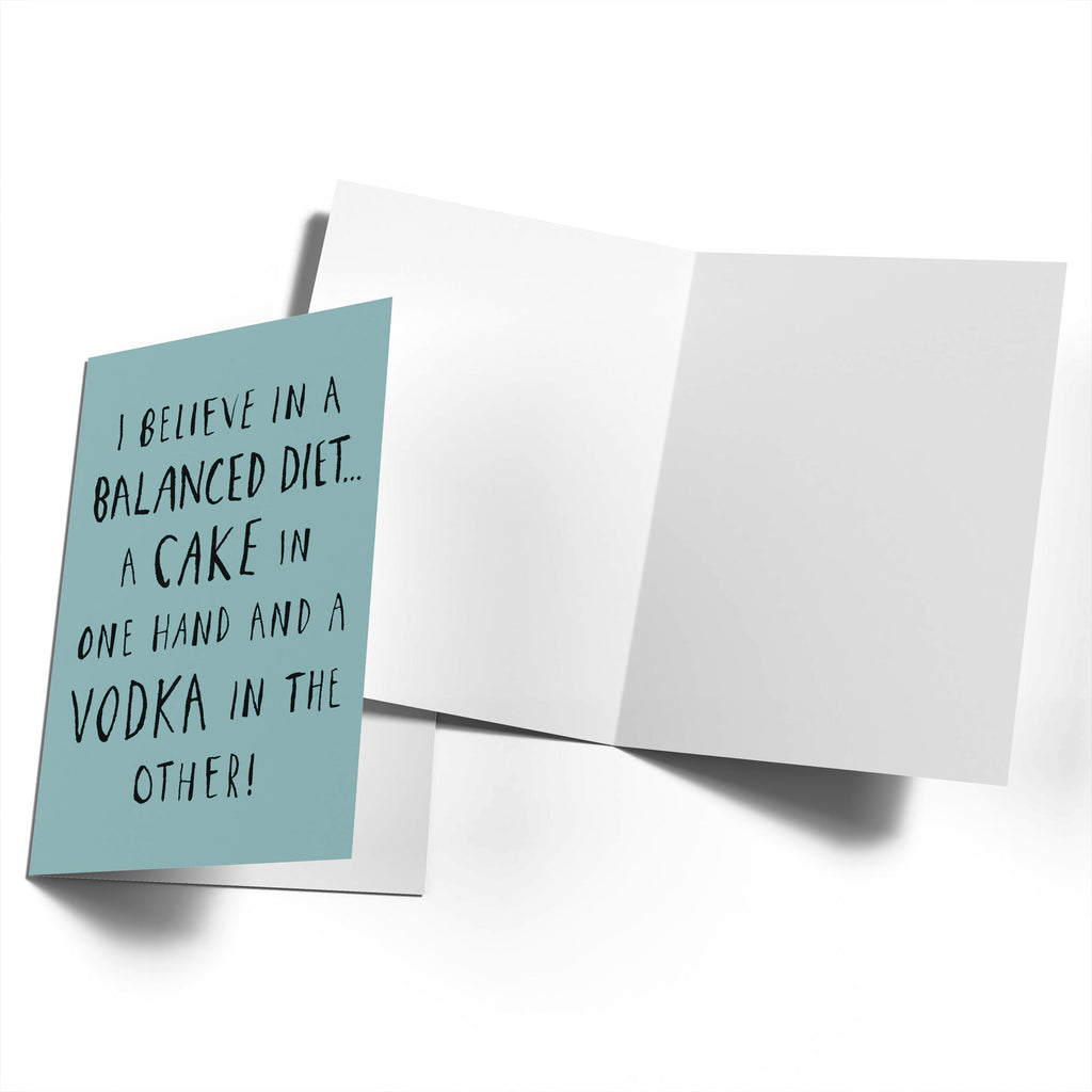 Funny Birthday Text Balanced Diet