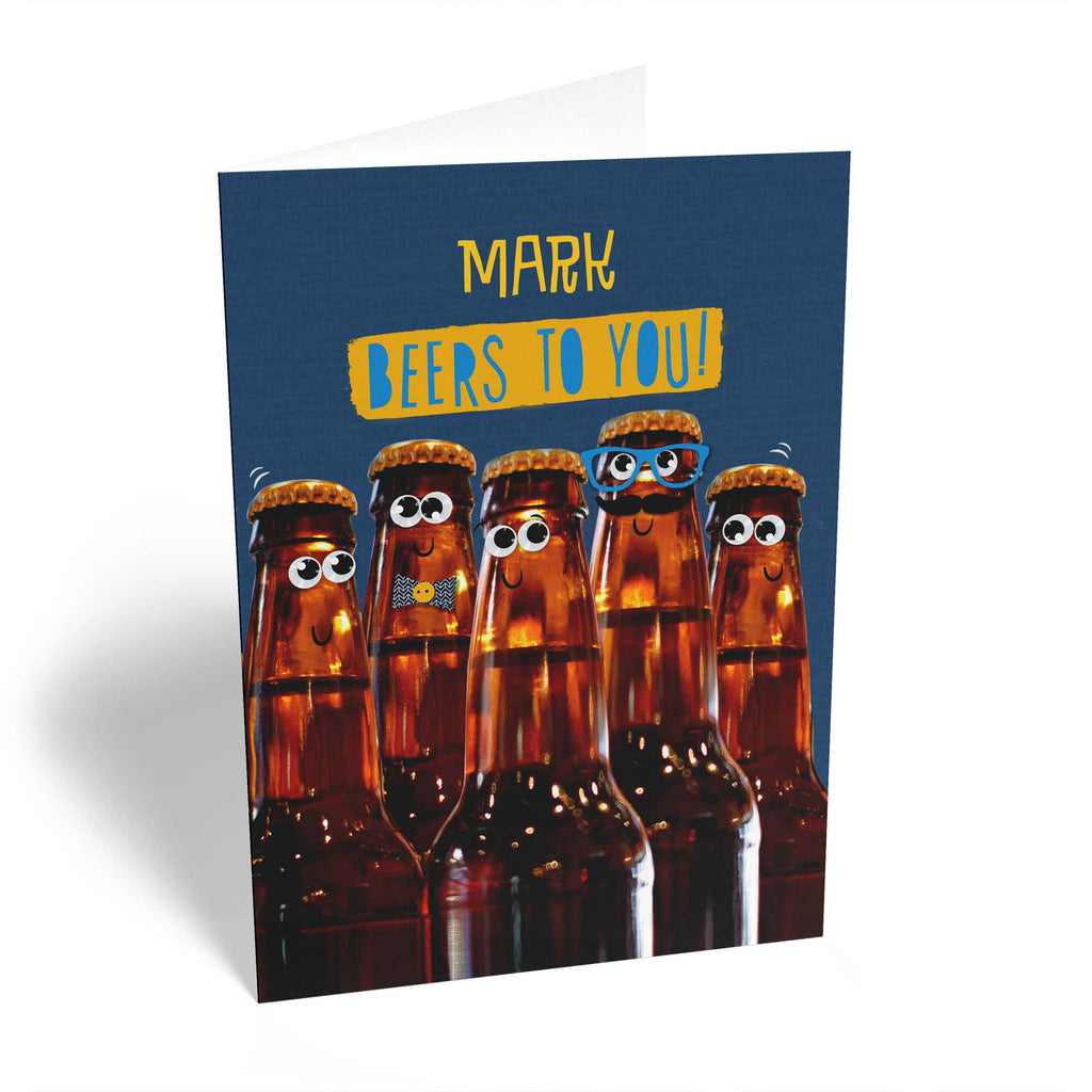 Funny Birthday Editable Photographic Beer Bottles
