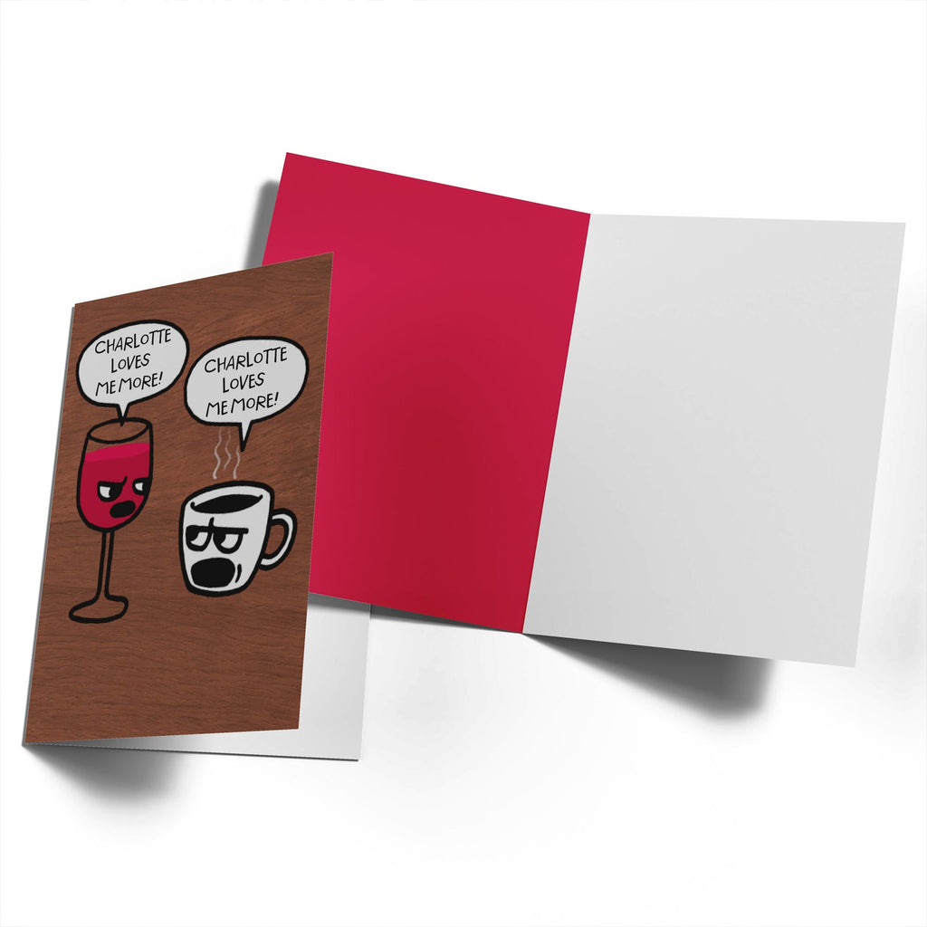 Funny Birthday Cartoon Wine Coffee Tea Favourites