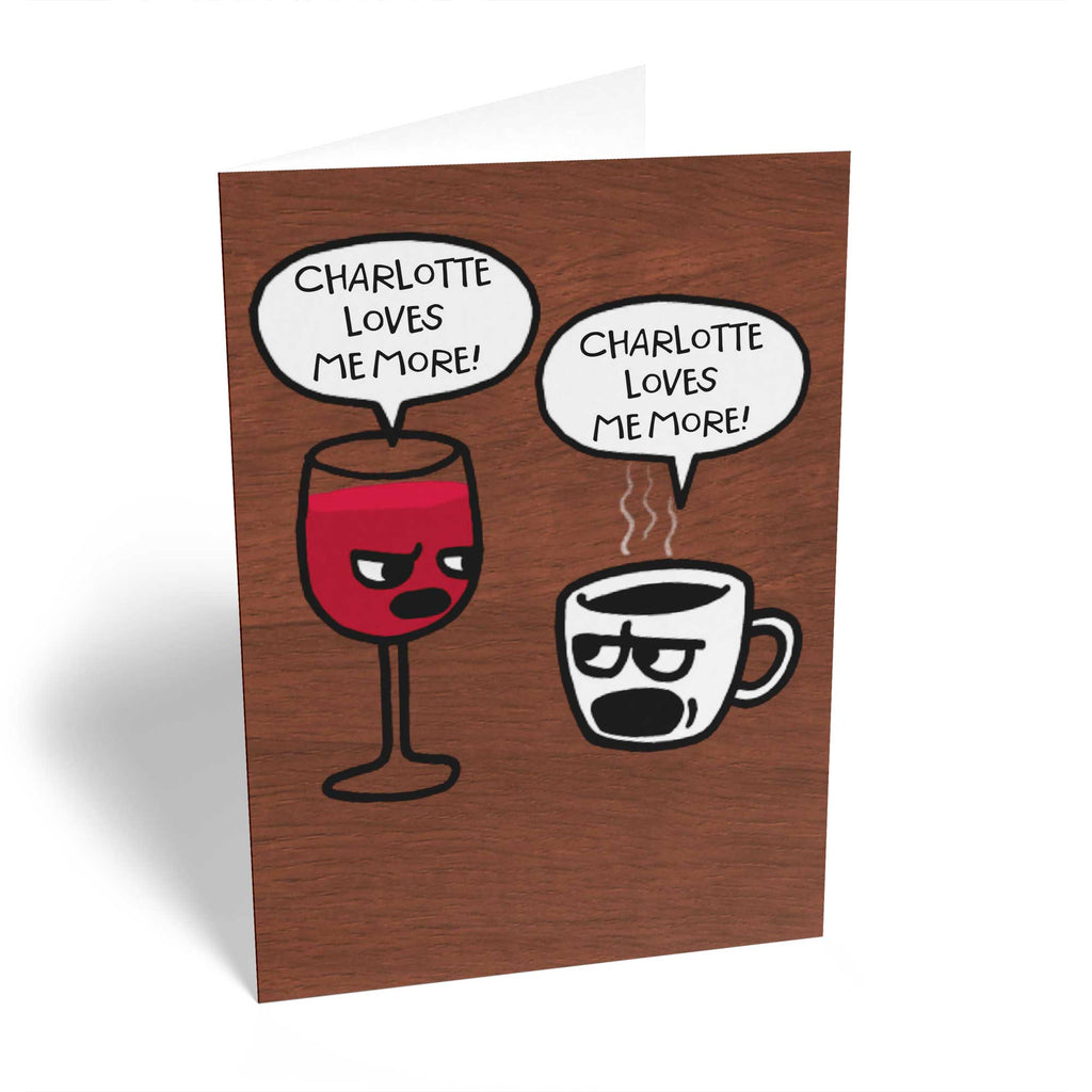 Funny Birthday Cartoon Wine Coffee Tea Favourites
