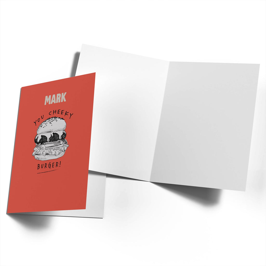 Funny Birthday Editable Illustrated Cheeky Burger