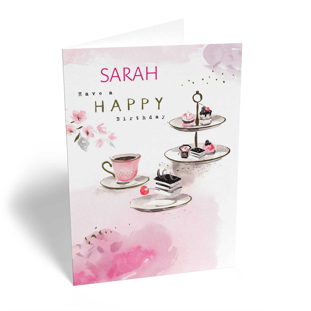 Classic Birthday Editable Illustrated Afternoon Tea