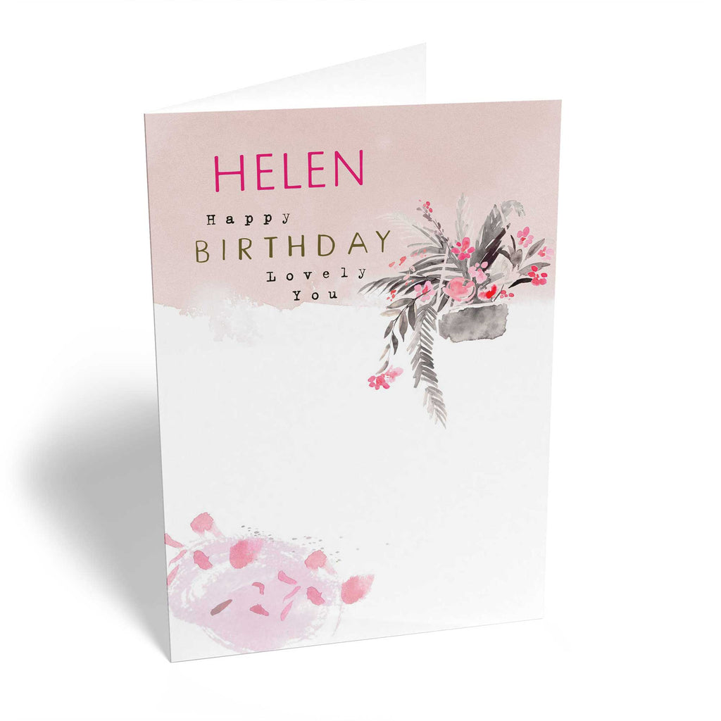 Classic Birthday Editable Illustrated Hanging Basket Lovely You