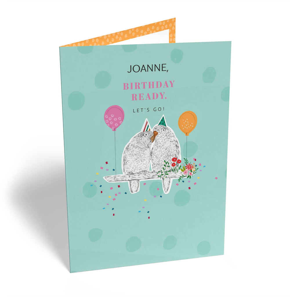 Contemporary Editable Quirky Birds Birthday Ready