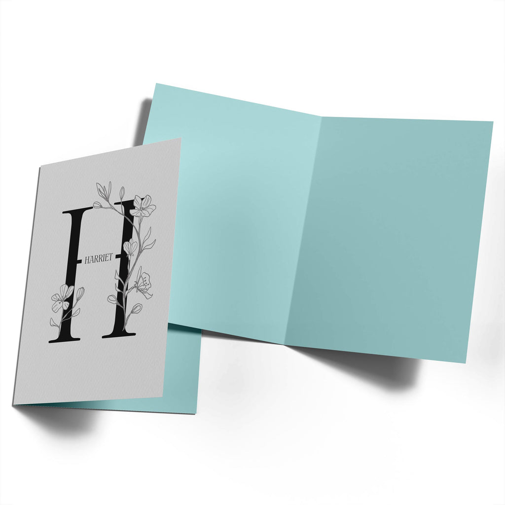 Contemporary Editable Initial Illustrated Letter H