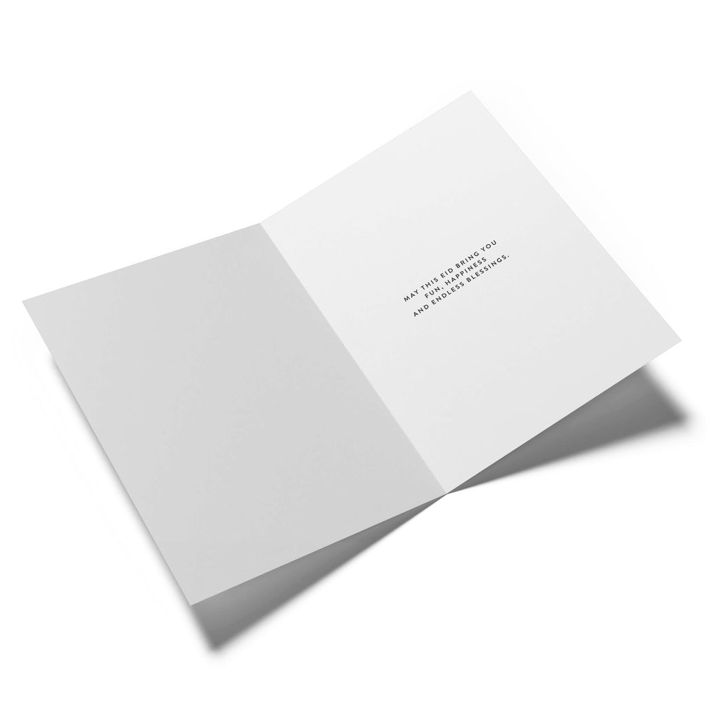 Classic Eid Mubarak Greetings Card Floral Pattern