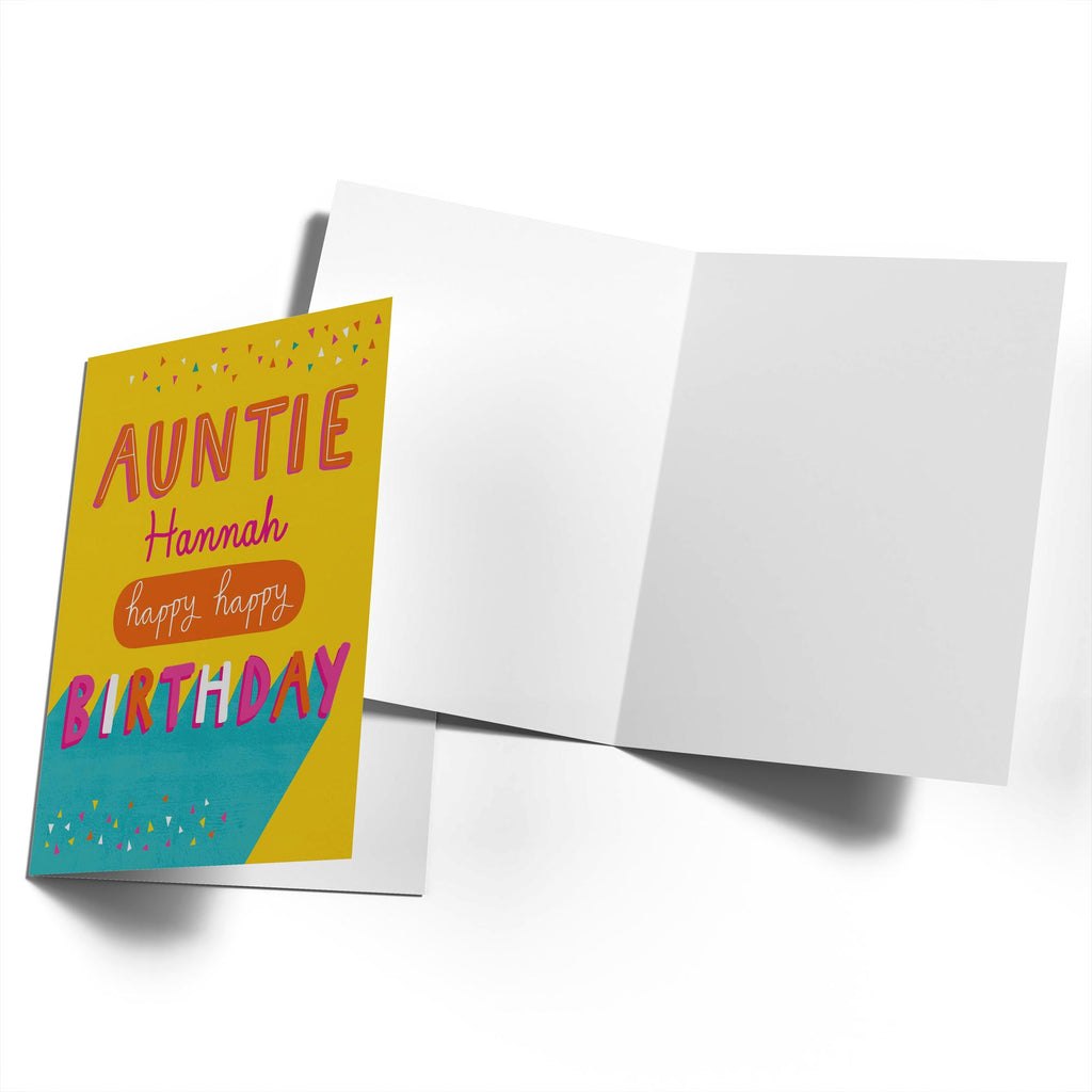 Contemporary Auntie Birthday Editable Bold Text