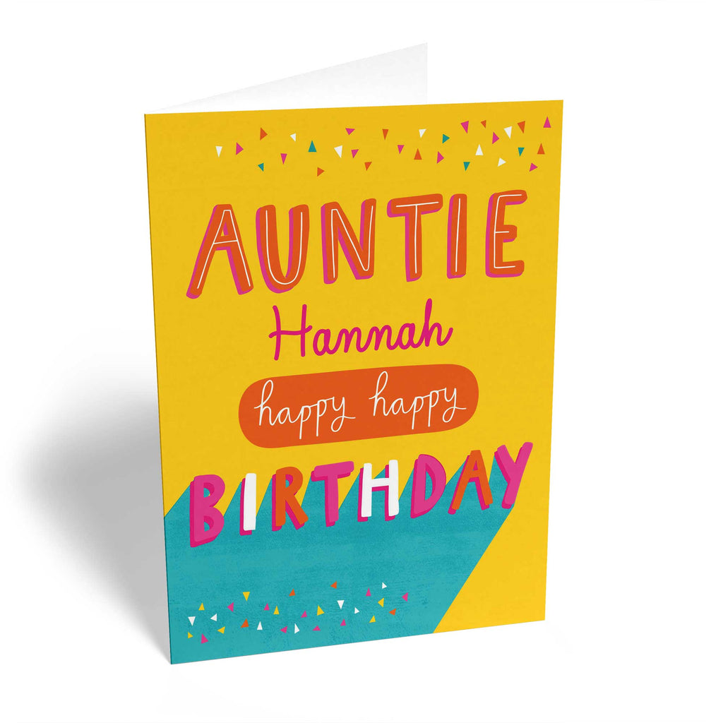 Contemporary Auntie Birthday Editable Bold Text