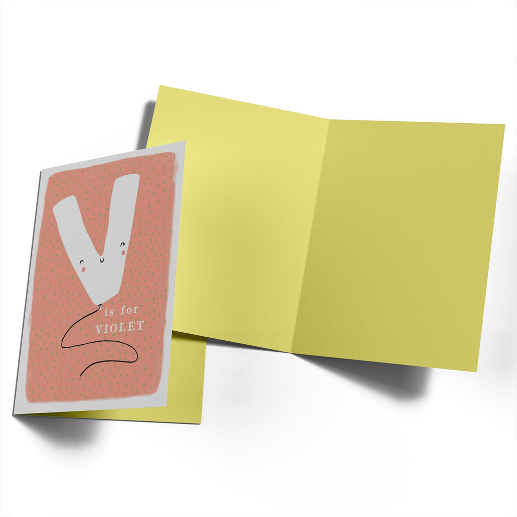 Contemporary Kids Birthday Editable Fun Letter V