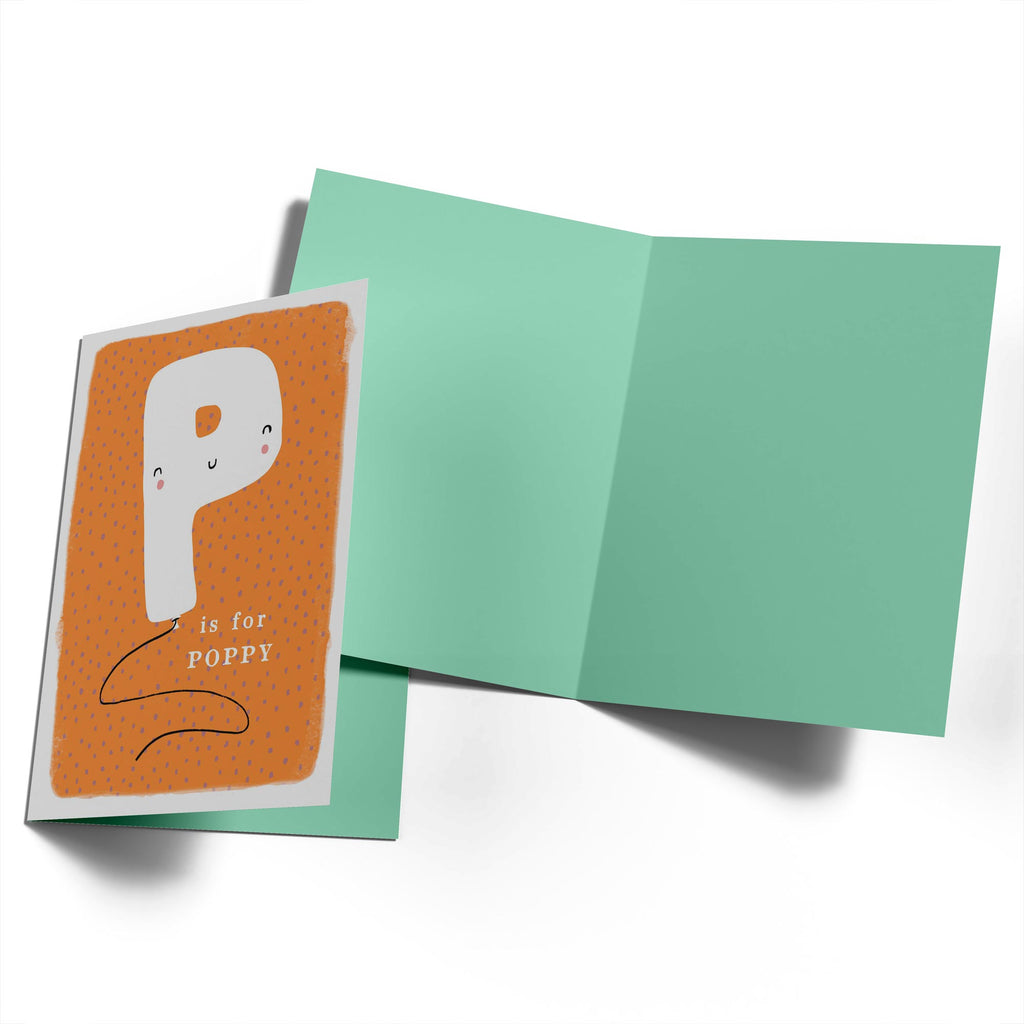 Contemporary Kids Birthday Editable Fun Letter P