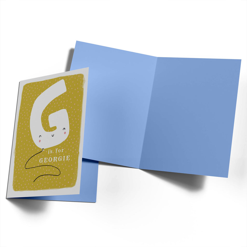Contemporary Kids Birthday Editable Fun Letter G