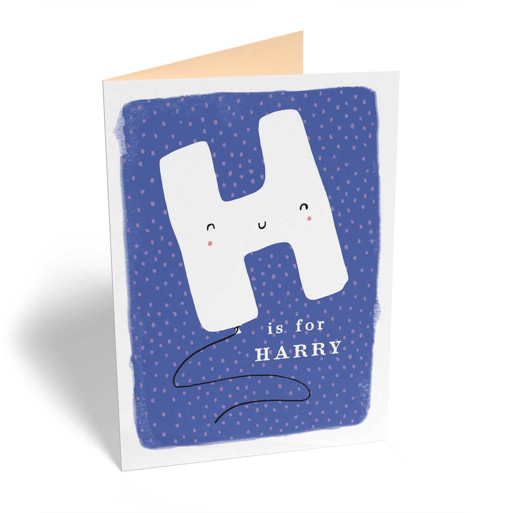 Contemporary Kids Birthday Editable Fun Letter H
