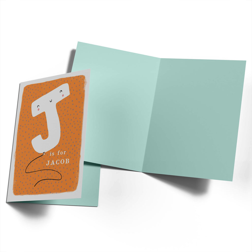 Contemporary Kids Birthday Editable Fun Letter J