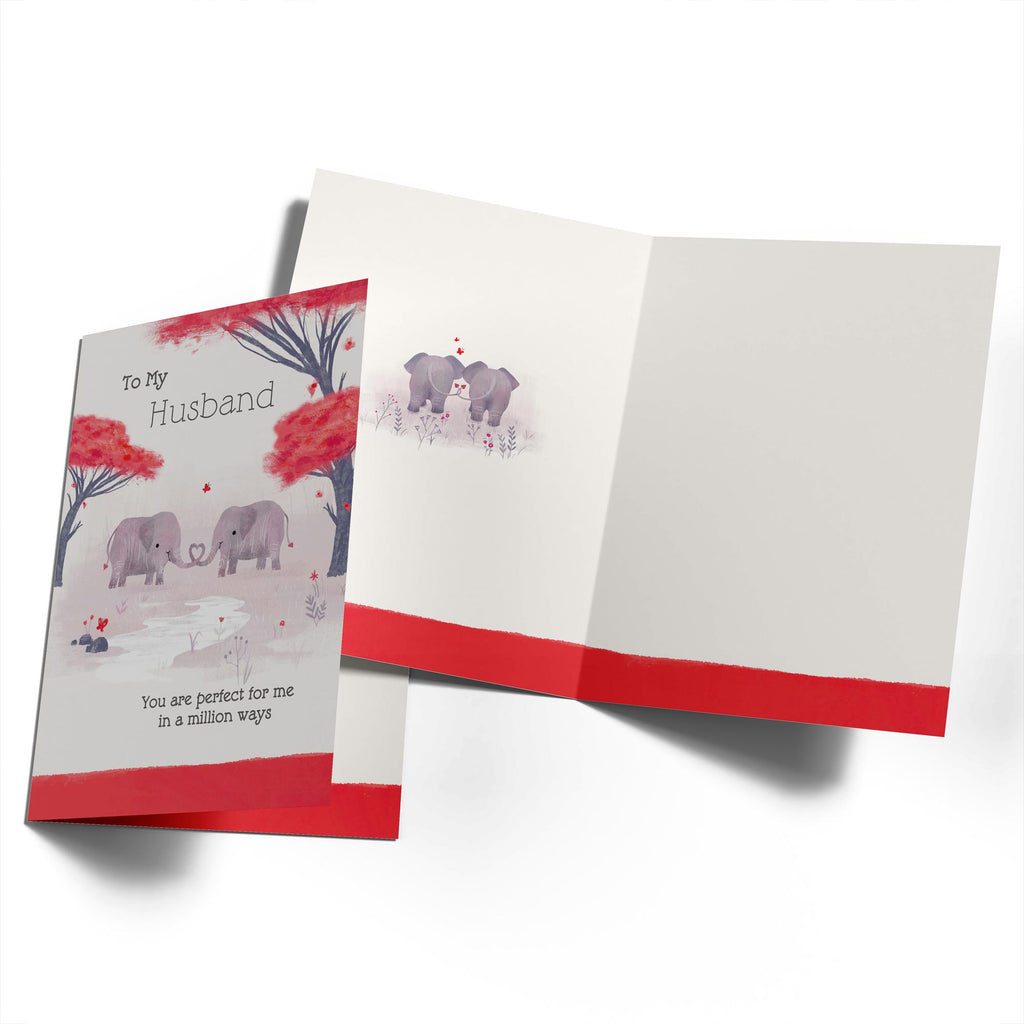 Husband Cute Elephants Editable