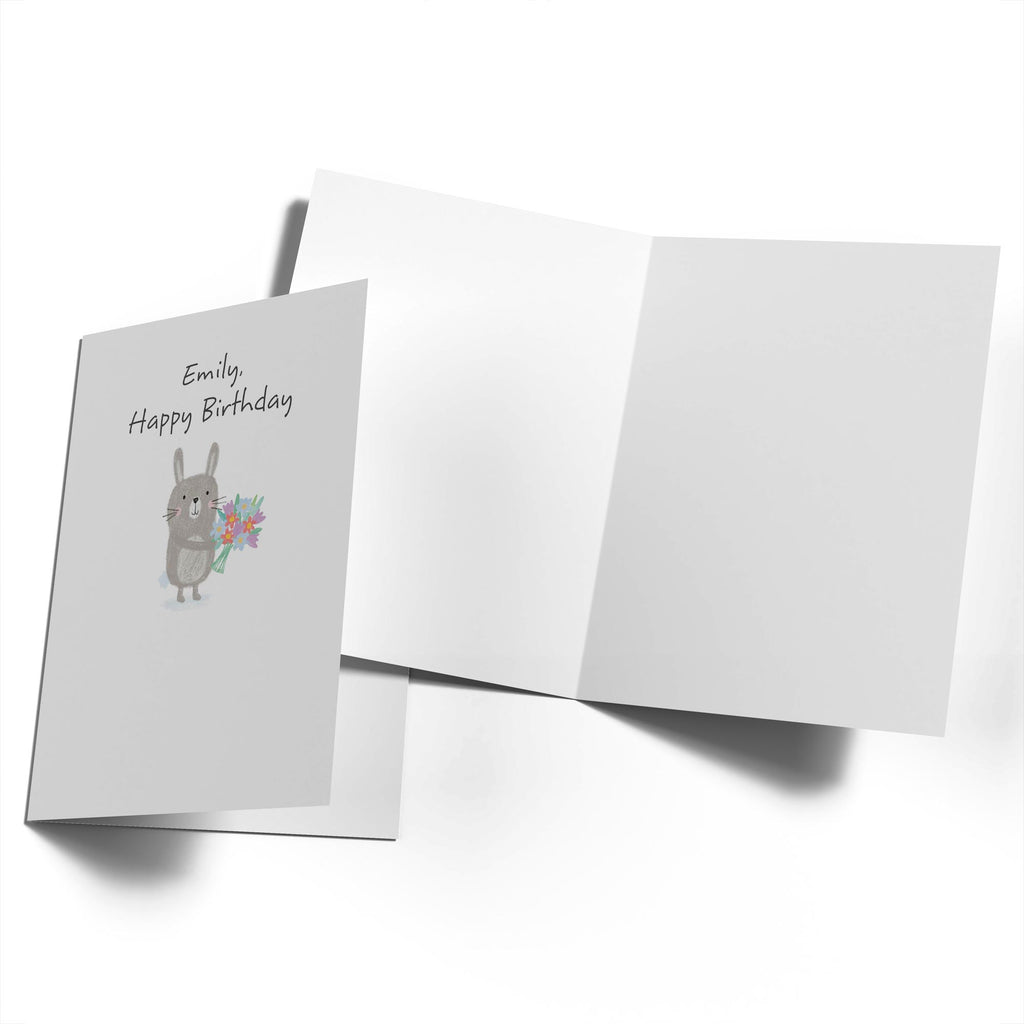 Cute Birthday Editable Bunny Rabbit Present Spots