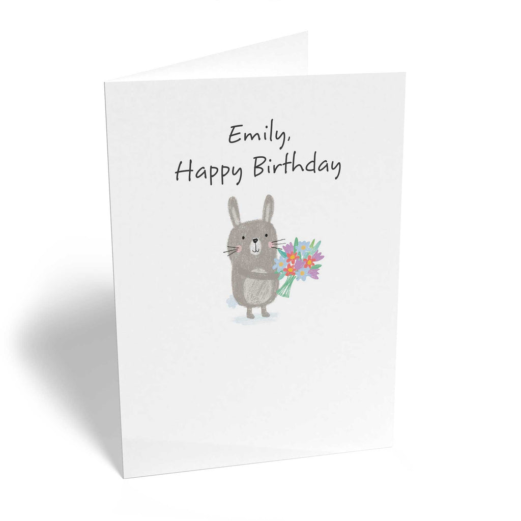 Cute Birthday Editable Bunny Rabbit Present Spots