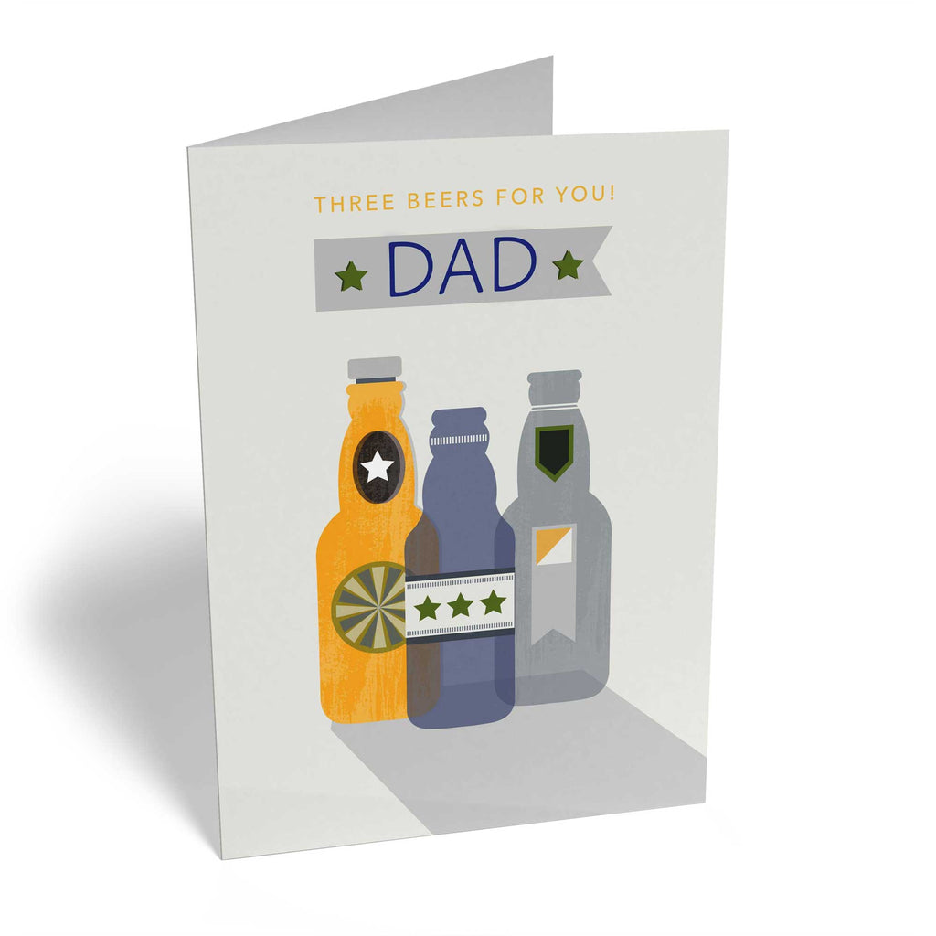 Classic Birthday Dad Editable Male Beer Bottles