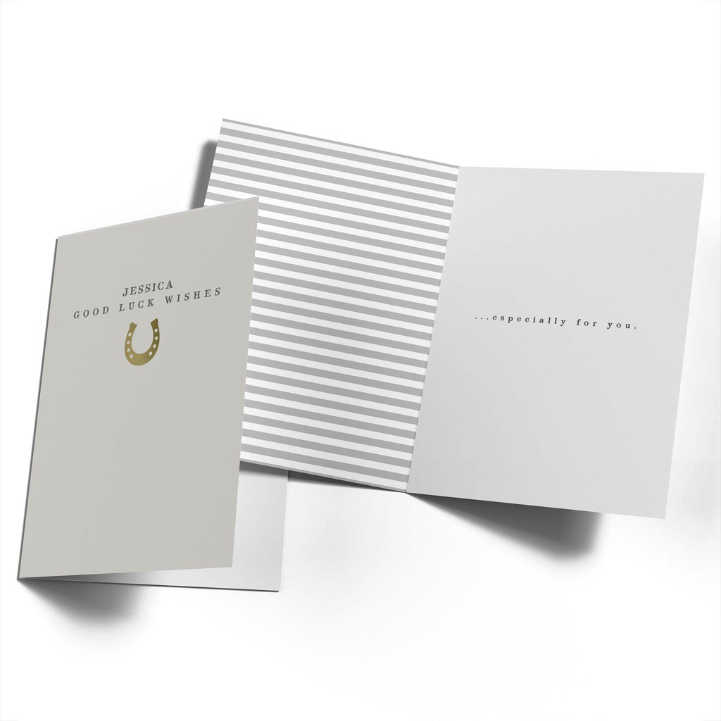 Classic Good Luck Editable Horseshoe