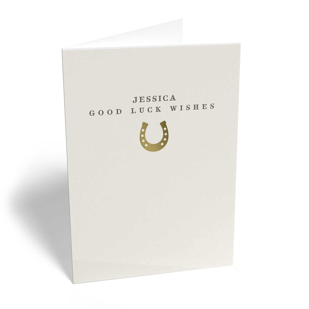 Classic Good Luck Editable Horseshoe