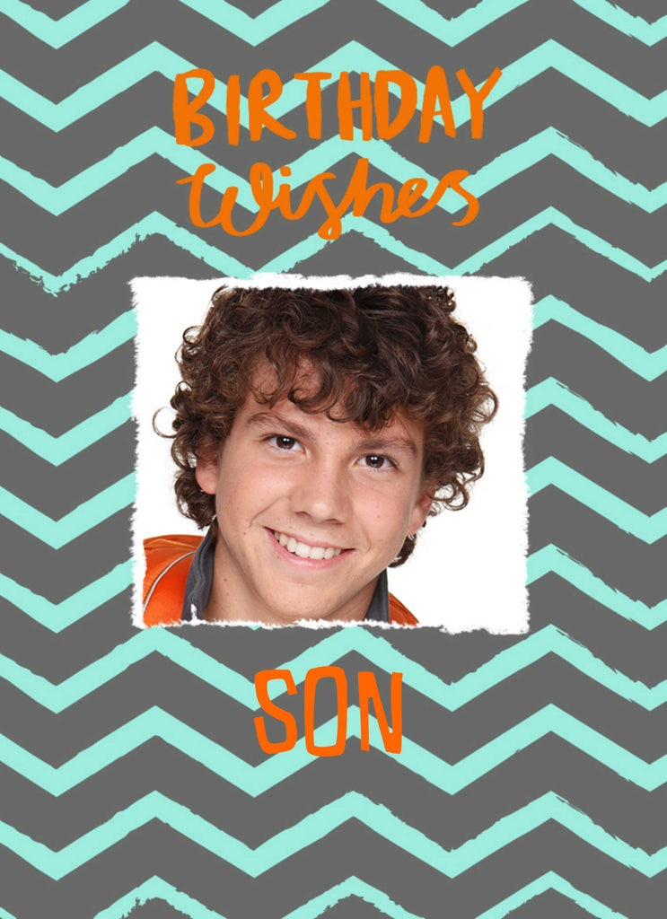 Son Birthday Photo Upload Editable Contemporary