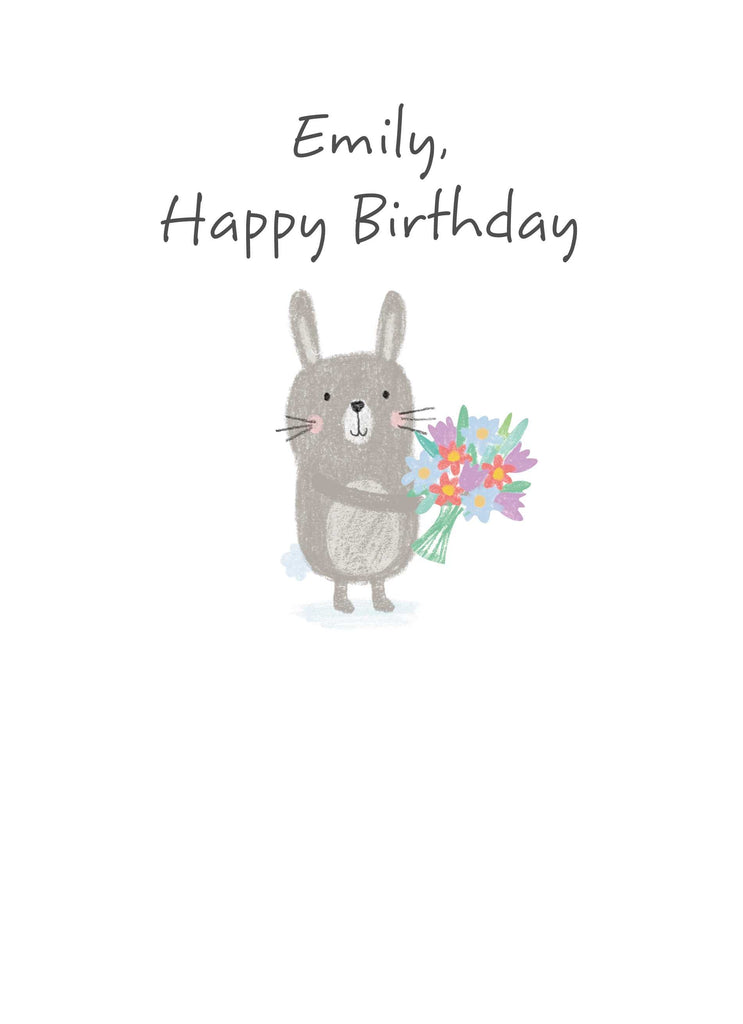 Cute Birthday Editable Bunny Rabbit Present Spots