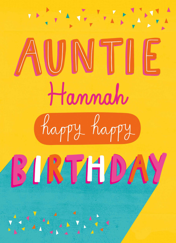 Contemporary Auntie Birthday Editable Bold Text