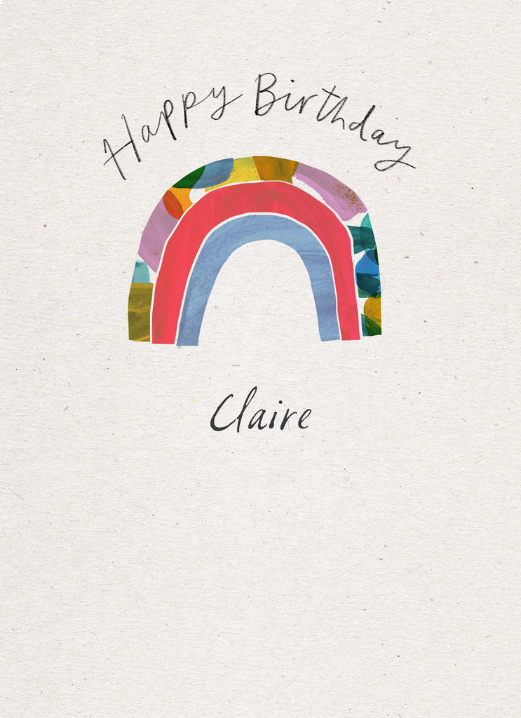 Contemporary Birthday Editable Quirky Rainbow