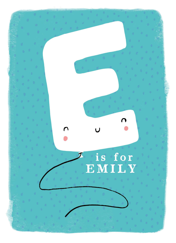 Contemporary Kids Birthday Editable Fun Letter E