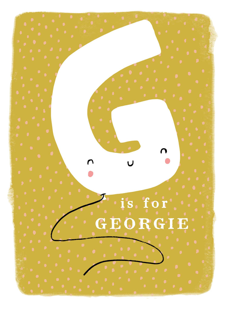 Contemporary Kids Birthday Editable Fun Letter G