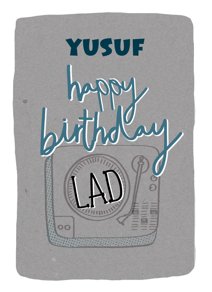 Son Happy Birthday Lad Contemporary