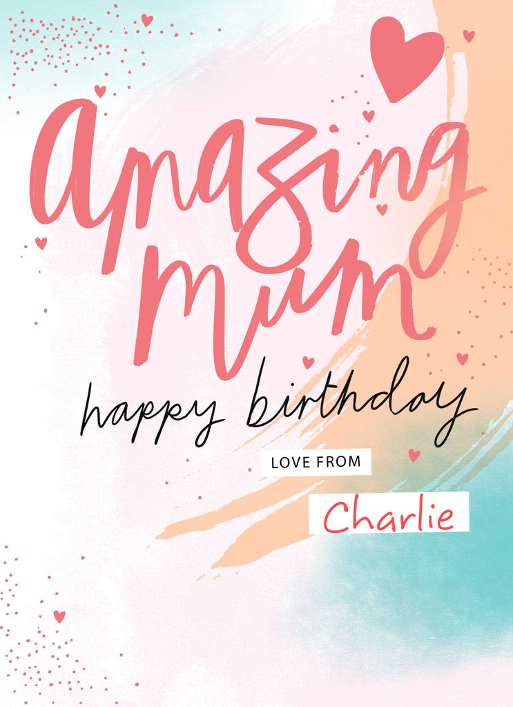 Classic Mum Happy Birthday Text Amazing